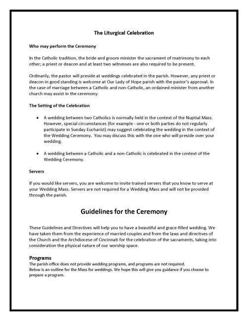 OLOH Wedding Guidelines (website) Page 06